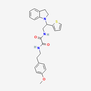 N1-(2-(indolin-1-yl)-2-(thiophen-2-yl)ethyl)-N2-(4-methoxyphenethyl)oxalamide