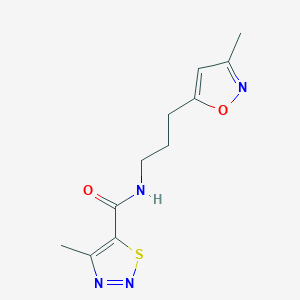 4-methyl-N-(3-(3-methylisoxazol-5-yl)propyl)-1,2,3-thiadiazole-5-carboxamide