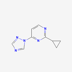 2-cyclopropyl-4-(1H-1,2,4-triazol-1-yl)pyrimidine