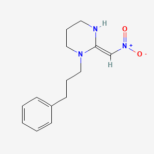 molecular formula C14H19N3O2 B2361957 (2E)-2-(nitrometilideno)-1-(3-fenilpropil)-1,3-diazinano CAS No. 866155-92-2