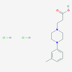 molecular formula C14H22Cl2N2O2 B2361966 3-[4-(3-Methylphenyl)piperazin-1-yl]propanoic acid dihydrochloride CAS No. 1172802-40-2