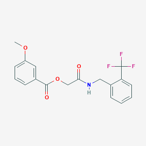 molecular formula C18H16F3NO4 B2361967 2-Oxo-2-((2-(trifluoromethyl)benzyl)amino)ethyl 3-methoxybenzoate CAS No. 1241987-89-2