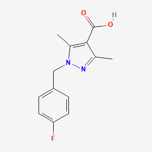 molecular formula C13H13FN2O2 B2361968 1-(4-氟苄基)-3,5-二甲基-1H-吡唑-4-羧酸 CAS No. 1154898-82-4