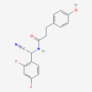 N-[cyano(2,4-difluorophenyl)methyl]-3-(4-hydroxyphenyl)propanamide