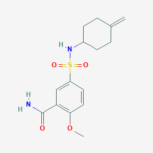 molecular formula C15H20N2O4S B2361971 2-Methoxy-5-[(4-methylidenecyclohexyl)sulfamoyl]benzamide CAS No. 2097898-64-9