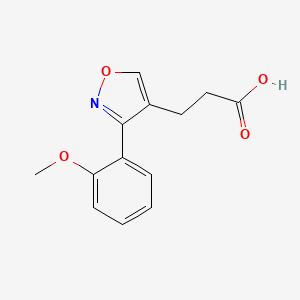 molecular formula C13H13NO4 B2361973 3-[3-(2-Methoxyphenyl)-4-isoxazolyl]propanoic acid CAS No. 1706439-06-6