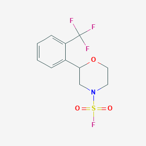 molecular formula C11H11F4NO3S B2361974 2-[2-(Trifluoromethyl)phenyl]morpholine-4-sulfonyl fluoride CAS No. 2411302-67-3
