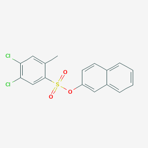 molecular formula C17H12Cl2O3S B2361979 萘-2-基 4,5-二氯-2-甲基苯磺酸酯 CAS No. 2305383-69-9