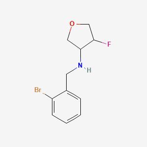 N-[(2-bromophenyl)methyl]-4-fluorooxolan-3-amine