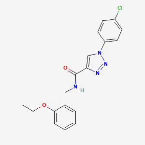 molecular formula C18H17ClN4O2 B2361981 1-(4-chlorophenyl)-N-(2-ethoxybenzyl)-1H-1,2,3-triazole-4-carboxamide CAS No. 1207047-86-6