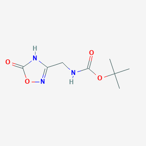 molecular formula C8H13N3O4 B2361983 Tert-butyl N-[(5-oxo-4H-1,2,4-oxadiazol-3-yl)methyl]carbamate CAS No. 2361645-56-7