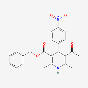 Benzyl 5-acetyl-2,6-dimethyl-4-(4-nitrophenyl)-1,4-dihydropyridine-3-carboxylate