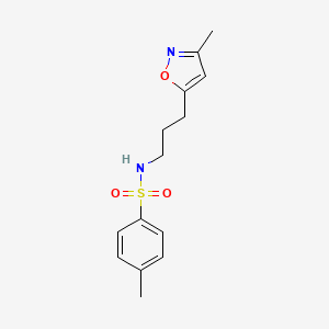 4-methyl-N-(3-(3-methylisoxazol-5-yl)propyl)benzenesulfonamide