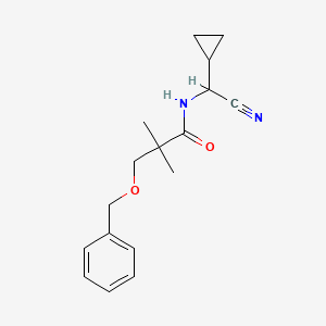 molecular formula C17H22N2O2 B2361995 3-(benzyloxy)-N-[cyano(cyclopropyl)methyl]-2,2-dimethylpropanamide CAS No. 1808579-35-2