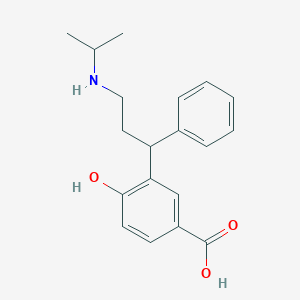 molecular formula C19H23NO3 B023620 外消旋 5-羧基去异丙托特罗定 CAS No. 214601-13-5