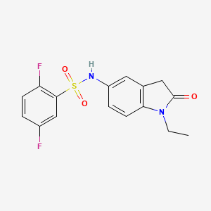 molecular formula C16H14F2N2O3S B2362008 N-(1-ethyl-2-oxoindolin-5-yl)-2,5-difluorobenzenesulfonamide CAS No. 921556-36-7
