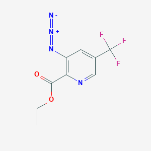 molecular formula C9H7F3N4O2 B2362011 Ethyl 3-azido-5-(trifluoromethyl)pyridine-2-carboxylate CAS No. 2138437-10-0