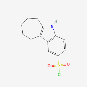 5,6,7,8,9,10-Hexahydrocyclohepta[b]indole-2-sulfonyl chloride