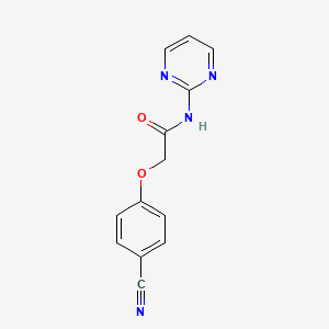 molecular formula C13H10N4O2 B2362026 2-(4-氰基苯氧基)-N-(嘧啶-2-基)乙酰胺 CAS No. 748775-12-4