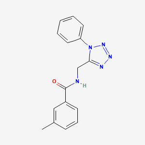 molecular formula C16H15N5O B2362035 3-methyl-N-((1-phenyl-1H-tetrazol-5-yl)methyl)benzamide CAS No. 920462-25-5