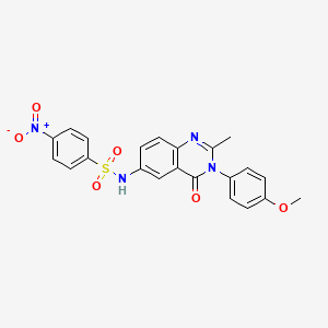 molecular formula C22H18N4O6S B2362036 N-(3-(4-methoxyphenyl)-2-methyl-4-oxo-3,4-dihydroquinazolin-6-yl)-4-nitrobenzenesulfonamide CAS No. 1172321-00-4