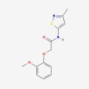 molecular formula C13H14N2O3S B2362049 2-(2-methoxyphenoxy)-N-(3-methylisothiazol-5-yl)acetamide CAS No. 1207041-11-9