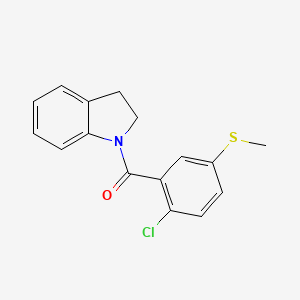 (2-Chloro-5-methylsulfanylphenyl)-(2,3-dihydroindol-1-yl)methanone