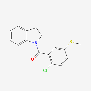 molecular formula C16H14ClNOS B2362053 (2-Chloro-5-methylsulfanylphenyl)-(2,3-dihydroindol-1-yl)methanone CAS No. 333430-90-3