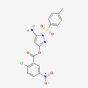 5-amino-1-tosyl-1H-pyrazol-3-yl 2-chloro-5-nitrobenzoate