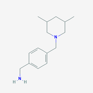 {4-[(3,5-Dimethylpiperidin-1-yl)methyl]phenyl}methanamine