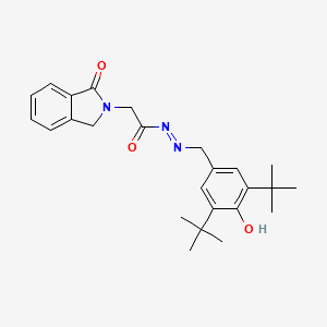 molecular formula C25H31N3O3 B2362090 2-(2-{2-[3,5-Di(tert-butyl)-4-hydroxybenzyl]diazenyl}-2-oxoethyl)-1-isoindolinone CAS No. 861207-73-0