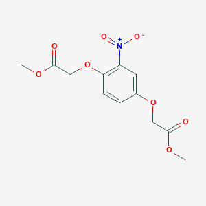 molecular formula C12H13NO8 B2362099 Dimethyl 2,2'-[(2-nitro-1,4-phenylene)bis(oxy)]diacetate CAS No. 83785-12-0