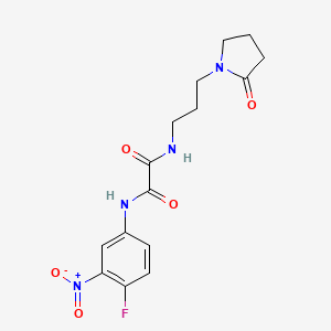 N1-(4-fluoro-3-nitrophenyl)-N2-(3-(2-oxopyrrolidin-1-yl)propyl)oxalamide