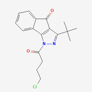 3-(Tert-butyl)-1-(4-chlorobutanoyl)indeno[2,3-D]pyrazol-4-one