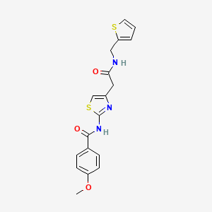 4-methoxy-N-(4-(2-oxo-2-((thiophen-2-ylmethyl)amino)ethyl)thiazol-2-yl)benzamide