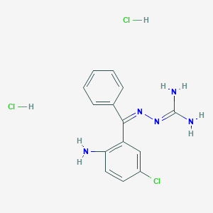 2-[(Z)-[(2-Amino-5-chlorophenyl)-phenylmethylidene]amino]guanidine;dihydrochloride