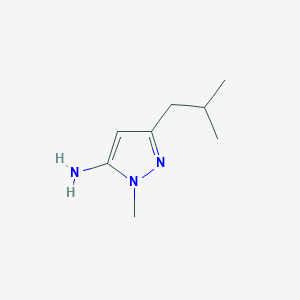 molecular formula C8H15N3 B2362132 1-methyl-3-(2-methylpropyl)-1H-pyrazol-5-amine CAS No. 118430-72-1