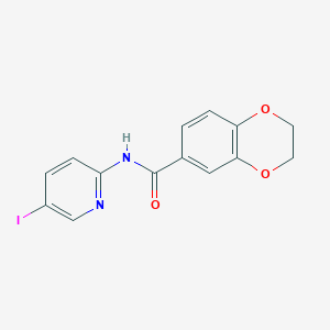 molecular formula C14H11IN2O3 B236214 N-(5-iodopyridin-2-yl)-2,3-dihydro-1,4-benzodioxine-6-carboxamide 