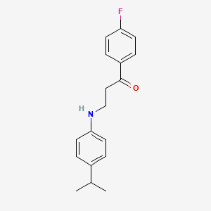 molecular formula C18H20FNO B2362143 1-(4-Fluorophenyl)-3-(4-isopropylanilino)-1-propanone CAS No. 477334-24-0