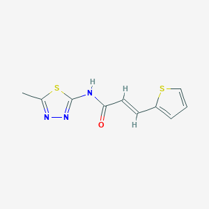 molecular formula C10H9N3OS2 B2362148 (E)-N-(5-methyl-1,3,4-thiadiazol-2-yl)-3-(thiophen-2-yl)acrylamide CAS No. 354550-26-8