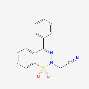 2-(1,1-dioxido-4-phenyl-2H-benzo[e][1,2,3]thiadiazin-2-yl)acetonitrile