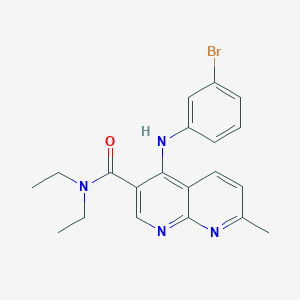 4-((3-bromophenyl)amino)-N,N-diethyl-7-methyl-1,8-naphthyridine-3-carboxamide