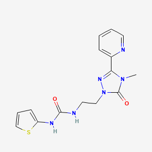 1-(2-(4-methyl-5-oxo-3-(pyridin-2-yl)-4,5-dihydro-1H-1,2,4-triazol-1-yl)ethyl)-3-(thiophen-2-yl)urea