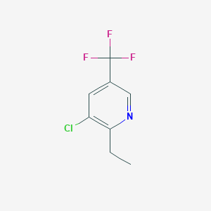 molecular formula C8H7ClF3N B2362177 3-Chloro-2-ethyl-5-(trifluoromethyl)pyridine CAS No. 303147-84-4