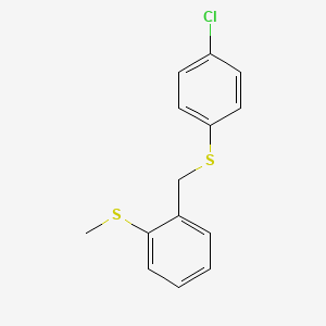molecular formula C14H13ClS2 B2362187 4-Chlorophenyl 2-(methylsulfanyl)benzyl sulfide CAS No. 339015-36-0