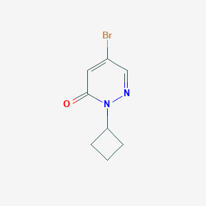 molecular formula C8H9BrN2O B2362198 5-Bromo-2-cyclobutyl-2,3-dihydropyridazin-3-one CAS No. 2167395-98-2