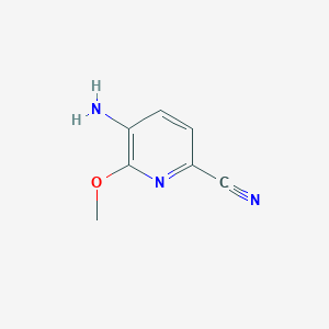 molecular formula C7H7N3O B2362201 5-氨基-6-甲氧基吡啶甲腈 CAS No. 1314922-96-7