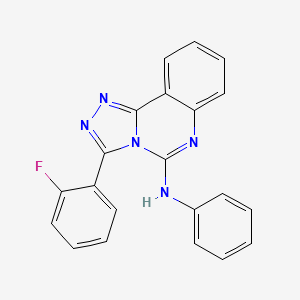 molecular formula C21H14FN5 B2362208 3-(2-fluorophenyl)-N-phenyl[1,2,4]triazolo[4,3-c]quinazolin-5-amine CAS No. 338977-99-4