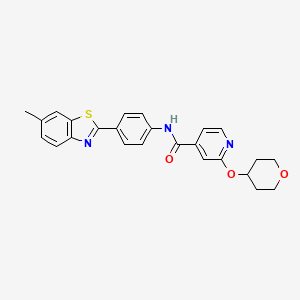 N-(4-(6-methylbenzo[d]thiazol-2-yl)phenyl)-2-((tetrahydro-2H-pyran-4-yl)oxy)isonicotinamide