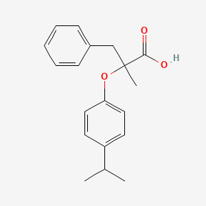 molecular formula C19H22O3 B2362219 2-(4-Isopropylphenoxy)-2-methyl-3-phenylpropanoic acid CAS No. 789469-67-6